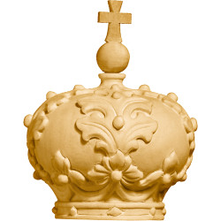 Corona de madera Barroca para estatuas